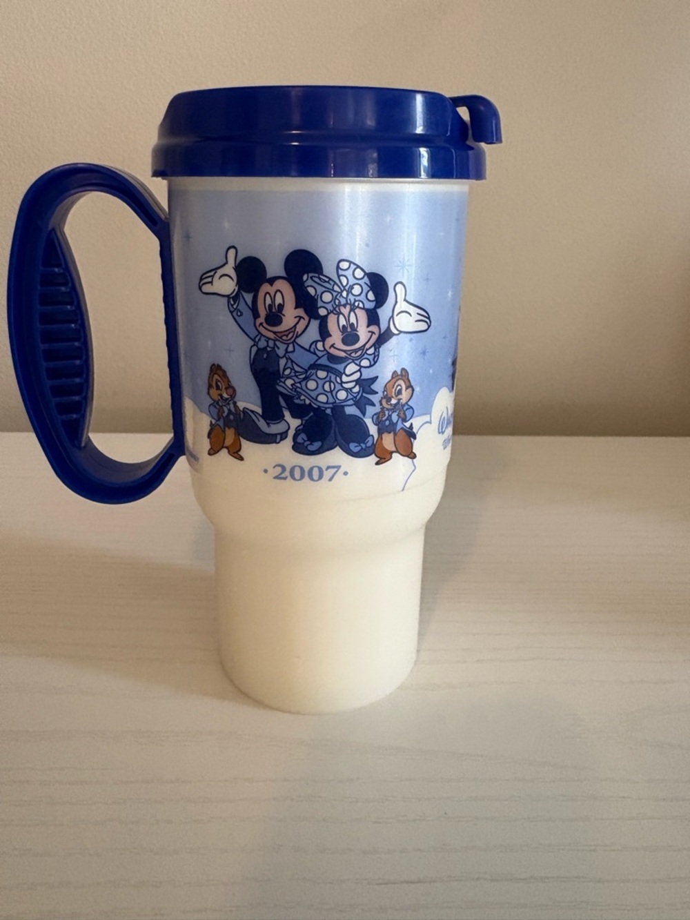 Disney Blue and White Mickey & Minnie Travel Mug